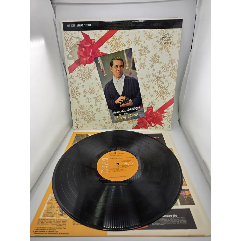 Season's Greetings From Perry Como Christmas LP RCA Living Stereo + Inner VG+